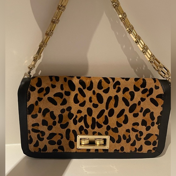 BCBGMaxazria Sophia leopard print faux fur purse - Picture 6 of 7